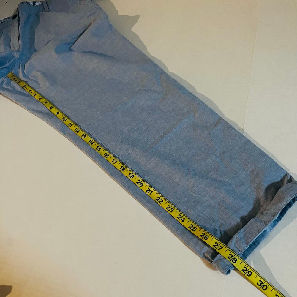 Talbots Newport Chambray Relaxed Chinos Pants Size 14 NWT Blue - Picture 10 of 12